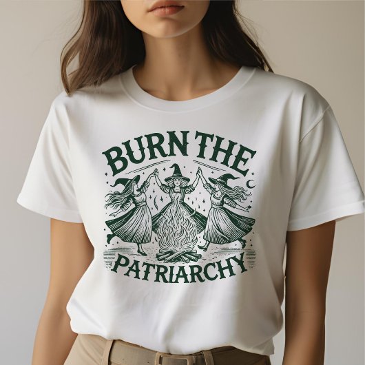 家父長制の魔女を焼く Tシャツ