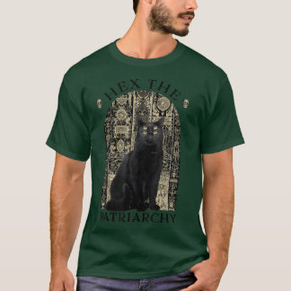 家父長制の黒猫フェミニストの魔女 Tシャツ