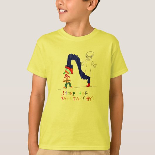 家父長制はずかずかと歩きます Tシャツ (正面)