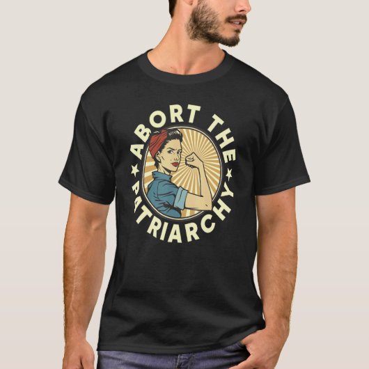 家父長制をぶっ壊せ フェミニスト魔女 Tシャツ (正面)