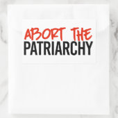 家父長制を中止する 長方形シール (バッグ)