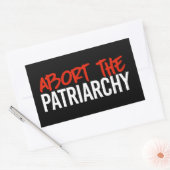 家父長制を中止する 長方形シール (封筒)