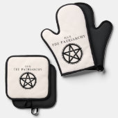 家父長制を崩壊させる 鍋つかみ&鍋敷きセット (正面/裏面)