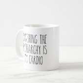 家父長制を破るのは私のカーディオマグだ コーヒーマグカップ (正面左)