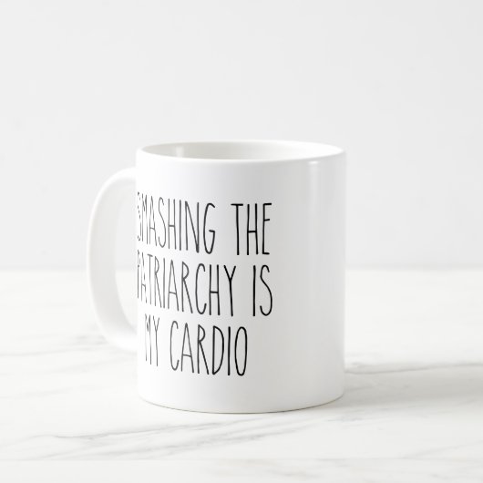 家父長制を破るのは私のカーディオマグだ コーヒーマグカップ (正面左)