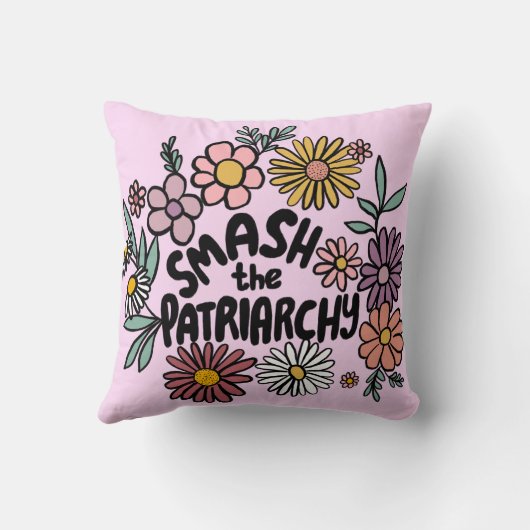 家父長制を破るフローラかわいいデイジーの手を描く クッション (裏面)