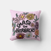 家父長制を破るフローラかわいいデイジーの手を描く クッション (正面)