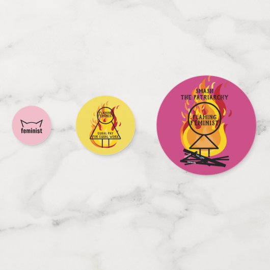 家父長制を破る激しいフェミニスト コンフェッティ (裏面)