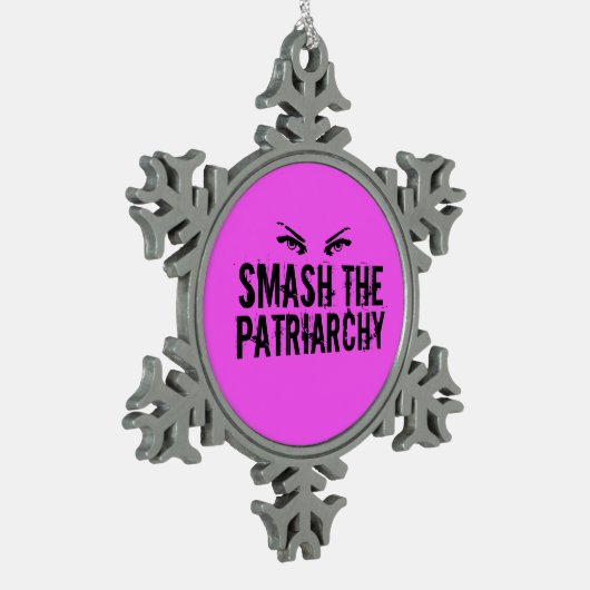 家父長制を破る スノーフレークピューターオーナメント (左)