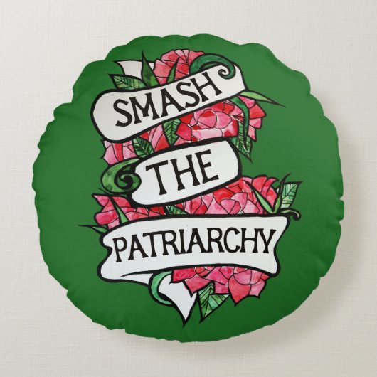 家父長制を破る ラウンドクッション (正面)