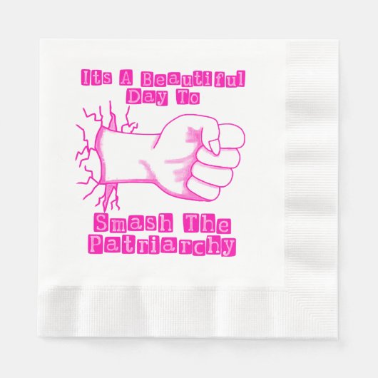 家父長制を破る 縁ありランチョンナプキン (正面)