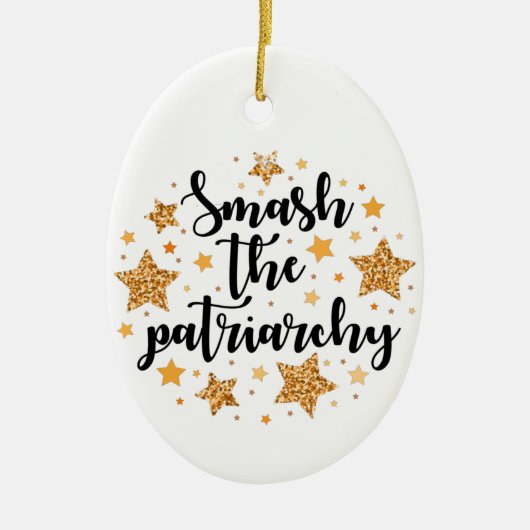 家父長制を破れオーナメント セラミックオーナメント (正面)