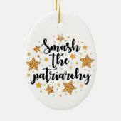 家父長制を破れオーナメント セラミックオーナメント (裏面)