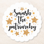 家父長制を破れコースター ペーパーコースター (正面)