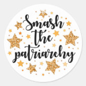 家父長制を破れシール ラウンドシール (正面)