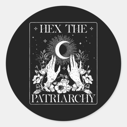 家父長制ハロウィーンフェミニストウィッチ ラウンドシール (正面)