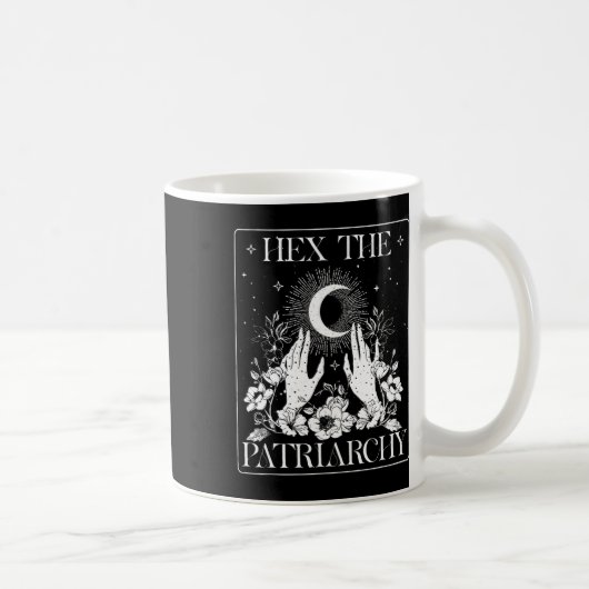 家父長制ハロウィーンフェミニスト魔女を六角に コーヒーマグカップ (右)
