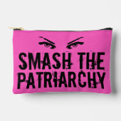 家父長制ピンクのフェミクールニストを破る アクセサリーポーチ (正面)