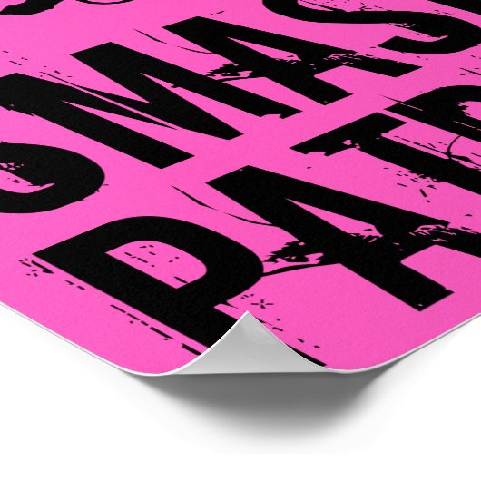 家父長制ピンクフェミニスト引用文を破るクール ポスター (角)