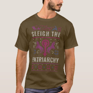 家父長制フェミニストおもしろいの醜いクリスマをスリー Tシャツ