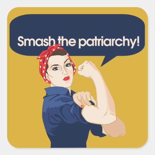 家父長制フェミニストことわざを破る スクエアシール (正面)