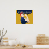 家父長制フェミニストことわざを破る ポスター (キッチン)