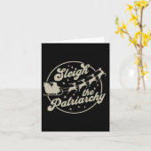 家父長制フェミニストのクリスマスを降りる カード (黄色い花)