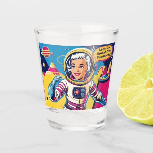 家父長制フェミニストをぶち壊そう ショットグラス (正面)