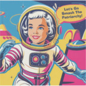 家父長制フェミニストをぶち壊そう シール (正面)