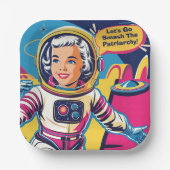 家父長制フェミニストをぶち壊そう ペーパープレート (正面)