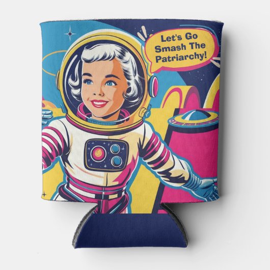 家父長制フェミニストをぶち壊そう 缶クーラー (正面)
