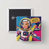 家父長制フェミニストをぶち壊そう 缶バッジ (正面&裏面)