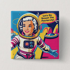 家父長制フェミニストをぶち壊そう 缶バッジ