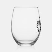 家父長制フェミニストを破クールる ステムなしワイングラス (右)