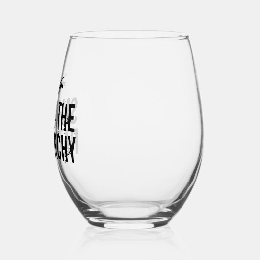 家父長制フェミニストを破クールる ステムなしワイングラス (左)