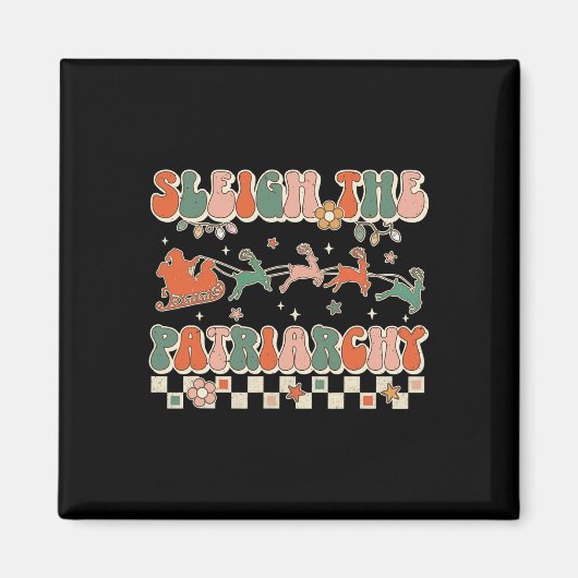 家父長制フェミニストフェミニズムミームレトロ マグネット (正面)