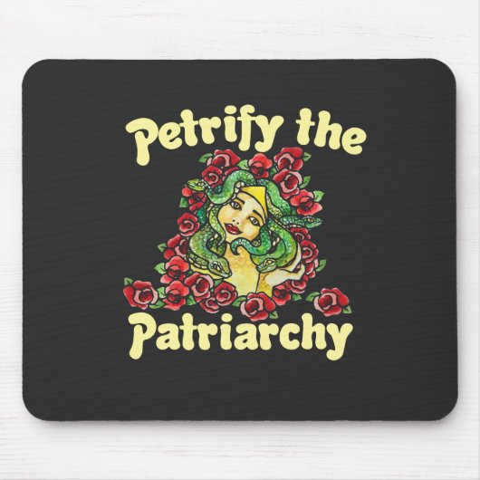家父長制フェミニストメドゥーサをペトリフする マウスパッド (正面)