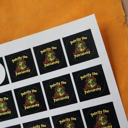 家父長制フェミニストメドゥーサをペトリフする ラウンドシール