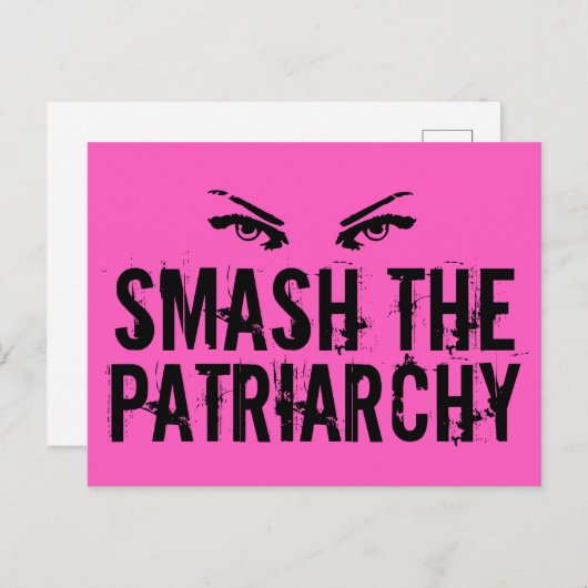 家父長制フェミニスト引用文ピンクカッコいいを破る ポストカード (正面/裏面)