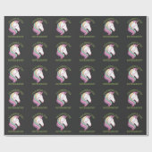 家父長制ユニコーンのフェミニストを踏みにじる ラッピングペーパー (フラット)