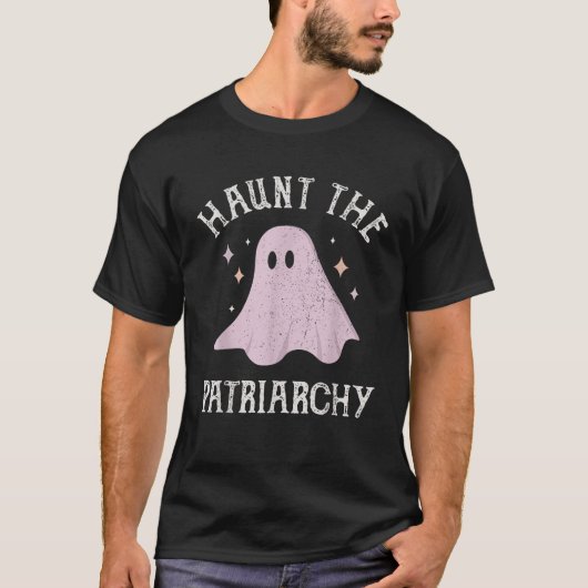 家父長制幽霊フェミニストハロウィーンウーメ Tシャツ (正面)