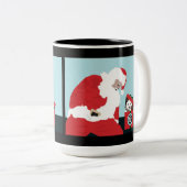 家犬のための操作の足は休日のマグ2を救助します ツートーンマグカップ (正面右)