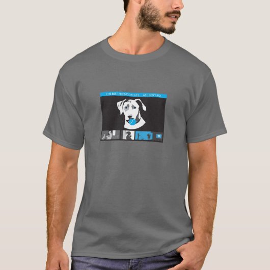 家犬の救助のための操作の足-男性T-shir Tシャツ (正面)