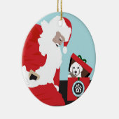 家犬の救助の円形のオーナメントのための操作の足 セラミックオーナメント (右)