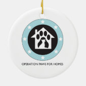 家犬の救助の円形のオーナメントのための操作の足 セラミックオーナメント (裏面)