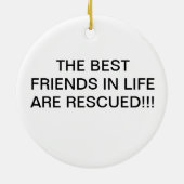 家犬の救助-オーナメントのための操作の足 セラミックオーナメント (裏面)