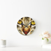 家猫の表情 ラウンド壁時計 (ホーム)