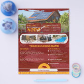 家環境にやさし屋販売用のビジネスチラシ チラシ (シングル)