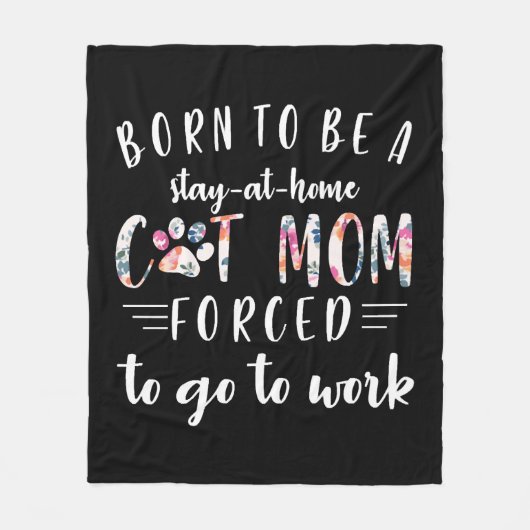 家生まれで猫を飼っている母親が～に行かざるを得ないでいる フリースブランケット (正面)