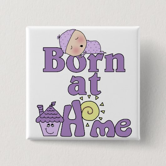 家生まれに眠るベビーガール 缶バッジ (正面)